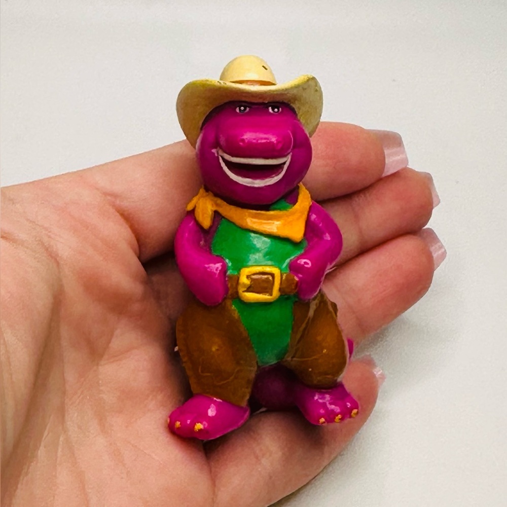 Vintage Cowboy Barney 1993 The Lyons Group 2.75” Figurine